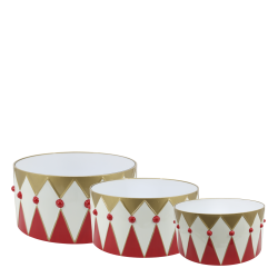 Tromme m. spejl s�t af 3