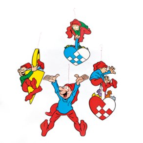 Kartonnisser, Bramming, hjerte/krmmerhus  50CM, 4/POS