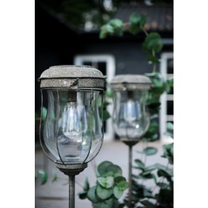 Jango Lanterne W/solcelle, Metal Antique Gr�n