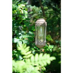 Kelsey Lanterne W/Solcelle i Metal Grey