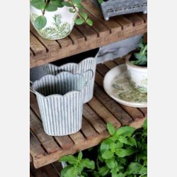 Skjuler m. riller og hndtag st af 3, zink