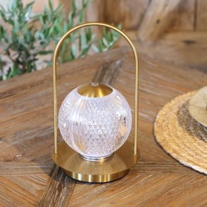 Bordlampe opladelig LED  antique messing