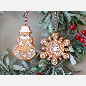 Julekager til ophng, snemand, fnug