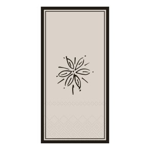 Serviet m. blomst,  fransk gr