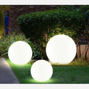 LED lyskugler - udendrs m. solcellefunktion, hvid, 3 stk.