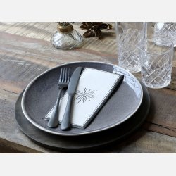 Serviet m. blomst,  fransk gr