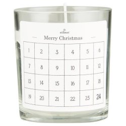 Glas m/paraffinlys etiket m/1-24