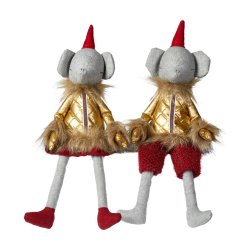 Elefant, stof guld/gr