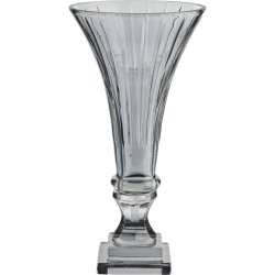 Ciselle vase m�rkegr� glas