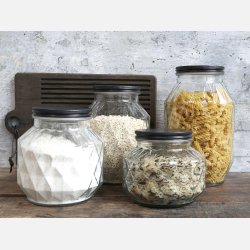 Opbevaringsglas m. diamantudskring