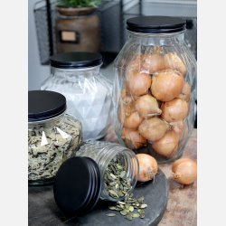 Opbevaringsglas m. diamantudskring