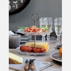 Etagere m. 2 glasfade