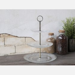  Etagere m. 3 glasfade