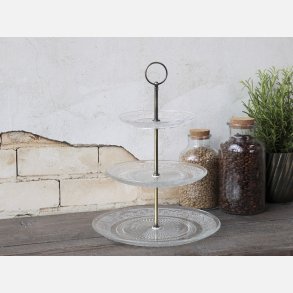  Etagere m. 3 glasfade