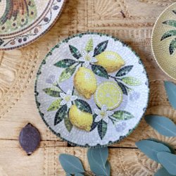 Chartres Fad i mosaik m. citroner