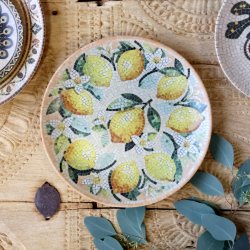 Chartres Fad i mosaik m. citroner, stort