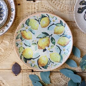 Chartres Fad i mosaik m. citroner, stort