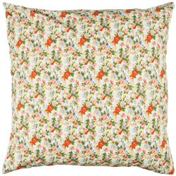 Pudebetrk orange, rosa og creme blomster