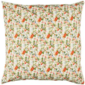 Pudebetrk orange, rosa og creme blomster