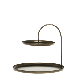 Etagere m. 2 fade, messing