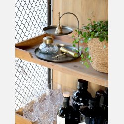 Etagere m. 2 fade, messing