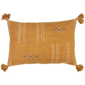 Pudebetrk Sada cognac m/broderi og kvaste, bagside i ubleget lrred