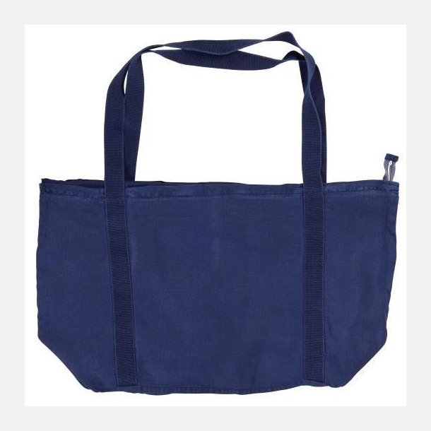 Taske m/lynl�s og indvendig lomme indigo