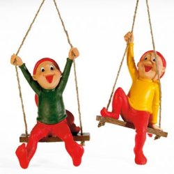 1 stor Bramming nisse i gynge