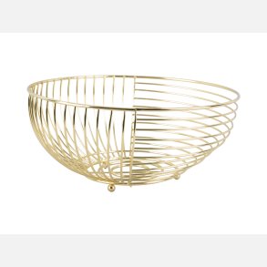 Frugtskl i metal, guld