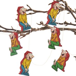 Bramming nisseguirlande, 6 p snor, Old Time