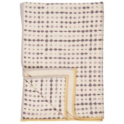 Ib Laursen, Plaid Vigga m/lilla print dobbeltv�vet, bagside neutral