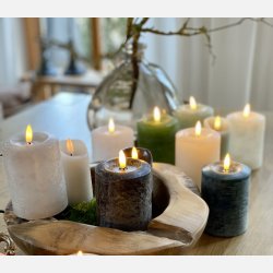 LED lys, rustik look, creme