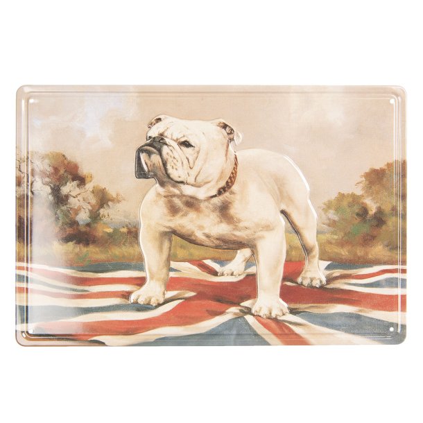 Metalskilt - old English bulldog