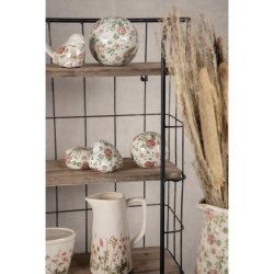 Keramik hjerte med blomster