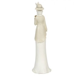 Fr figur, kvinde, hvid/gul