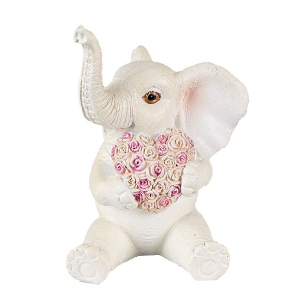 Elefant med blomsterhjerte