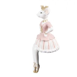 Siddende balletmus, pink