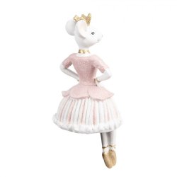 Siddende balletmus, pink