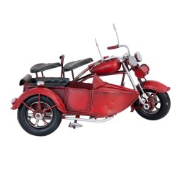 Motorcykel med sidevogn, vintage