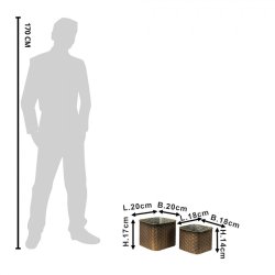 Planteholder, firkantet,kobberfarvet