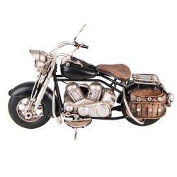 Motorcykel, sort m brun sde