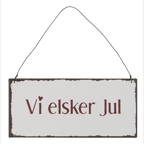 Vi elsker jul metalskilt