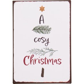 Metalskilt A cosy Christmas