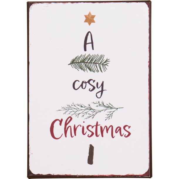 Metalskilt A cosy Christmas