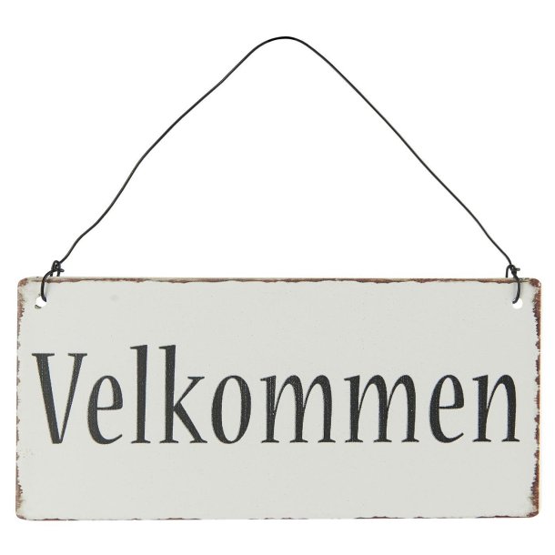 Metalskilt Velkommen