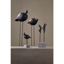 Figur, mand p pind, sort