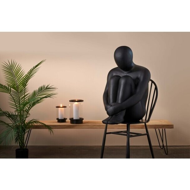 Tnkende mand, figur sort