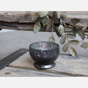 Fyrfadsstage m. fod, antique kul