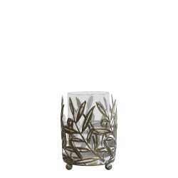  Vire Fyrfadsstage m. blad dekor