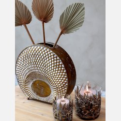  Vire Fyrfadsstage m. blad dekor